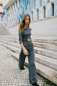 STRAIGHT LEG TWILL PANTS