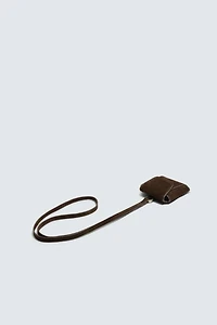 LEATHER HEADPHONE POUCH WITH PENDANT