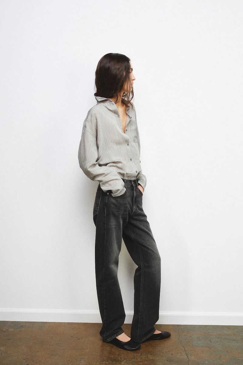 ZW COLLECTION FLOWY STRIPED SHIRT