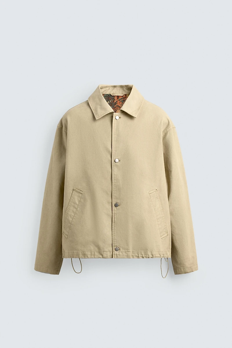RELAXED FIT JACKET WITH CONTRAST LINING