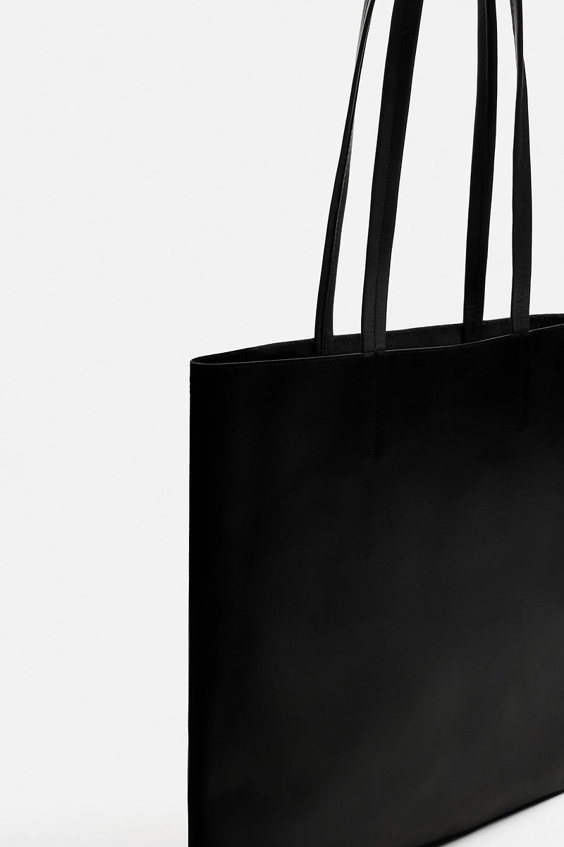 LEATHER SHOPPER BAG