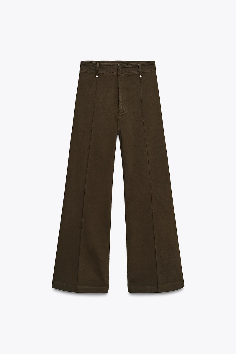 ZW COLLECTION TAILORED WIDE LEG HI-RISE JEANS