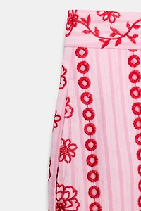PANTS WITH OPENWORK EMBROIDERY