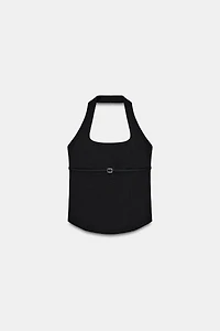 INTERLOCK HALTER TOP