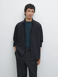 Regular fit needlecord shirt