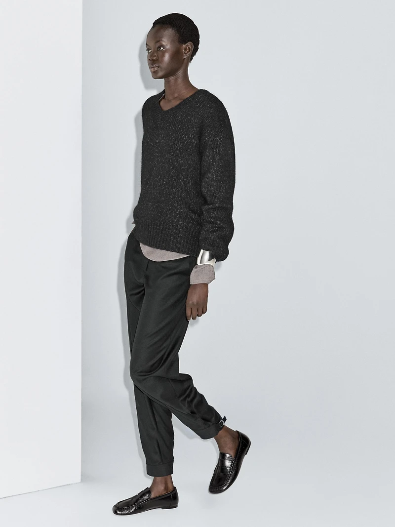 Pull en maille à col V