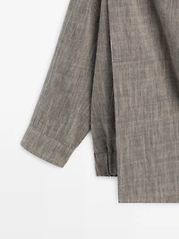 Flecked bomber jacket with scarf