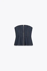 Z1975 DENIM BUSTIER TOP
