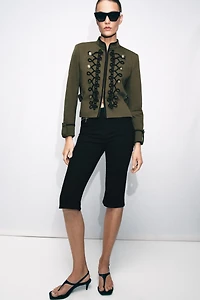 BLAZER WITH EPAULETS AND FROG CLASP