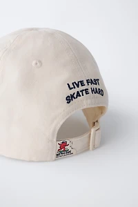 EMBROIDERED LOGO CAP