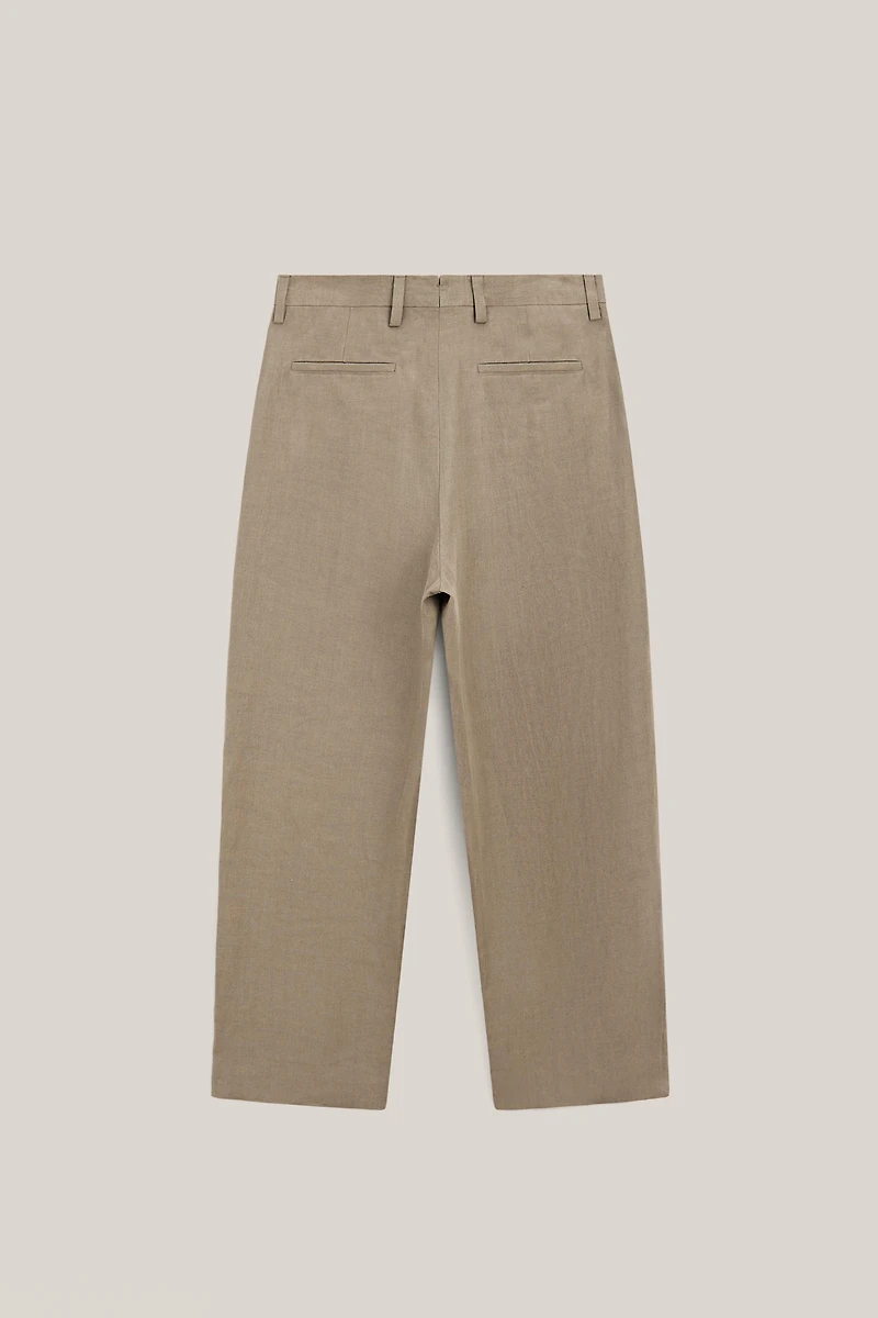 Linen trousers with double darts - LIMITED EDITION