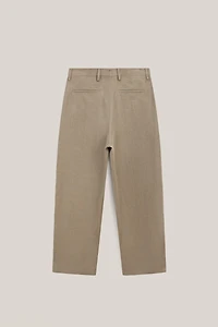 Linen trousers with double darts - LIMITED EDITION