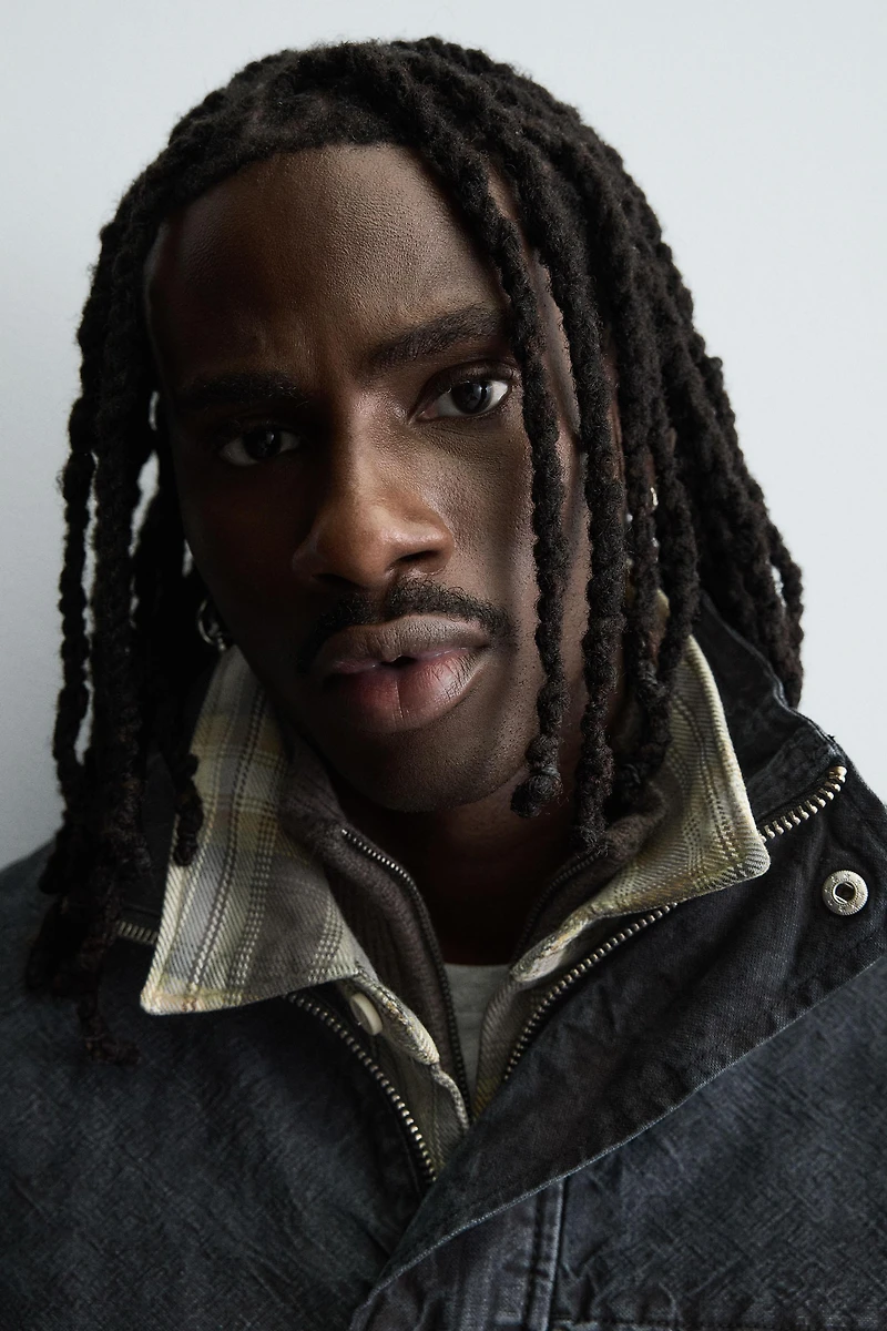 WASHED DENIM RELAXED FIT COAT