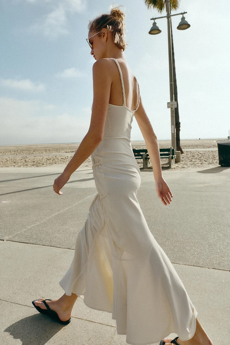 LONG DRAPED DRESS