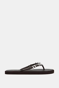 CHARM FLAT SANDALS