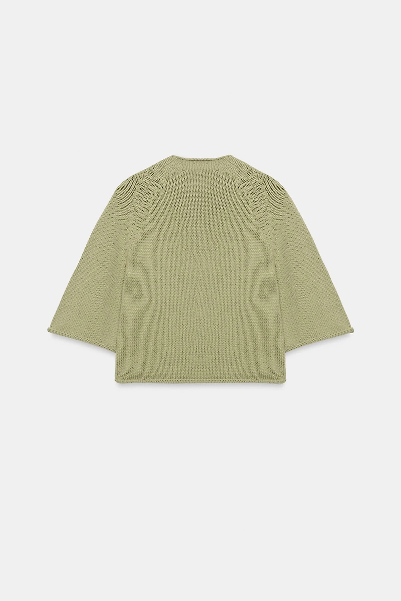 GILET EN MAILLE À MANCHES 3/4