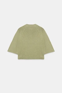GILET EN MAILLE À MANCHES 3/4