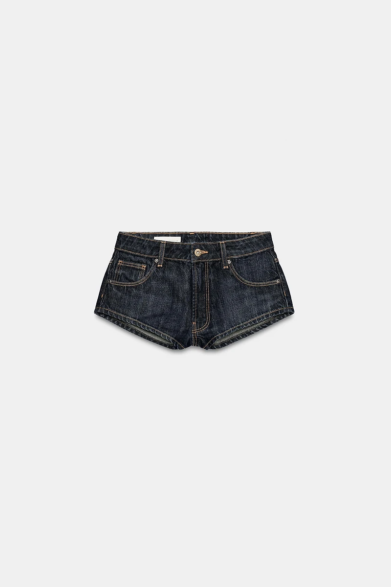 TRF MID-RISE DENIM MINI SHORTS