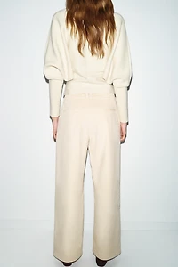 CORDUROY STRAIGHT LEG PANTS