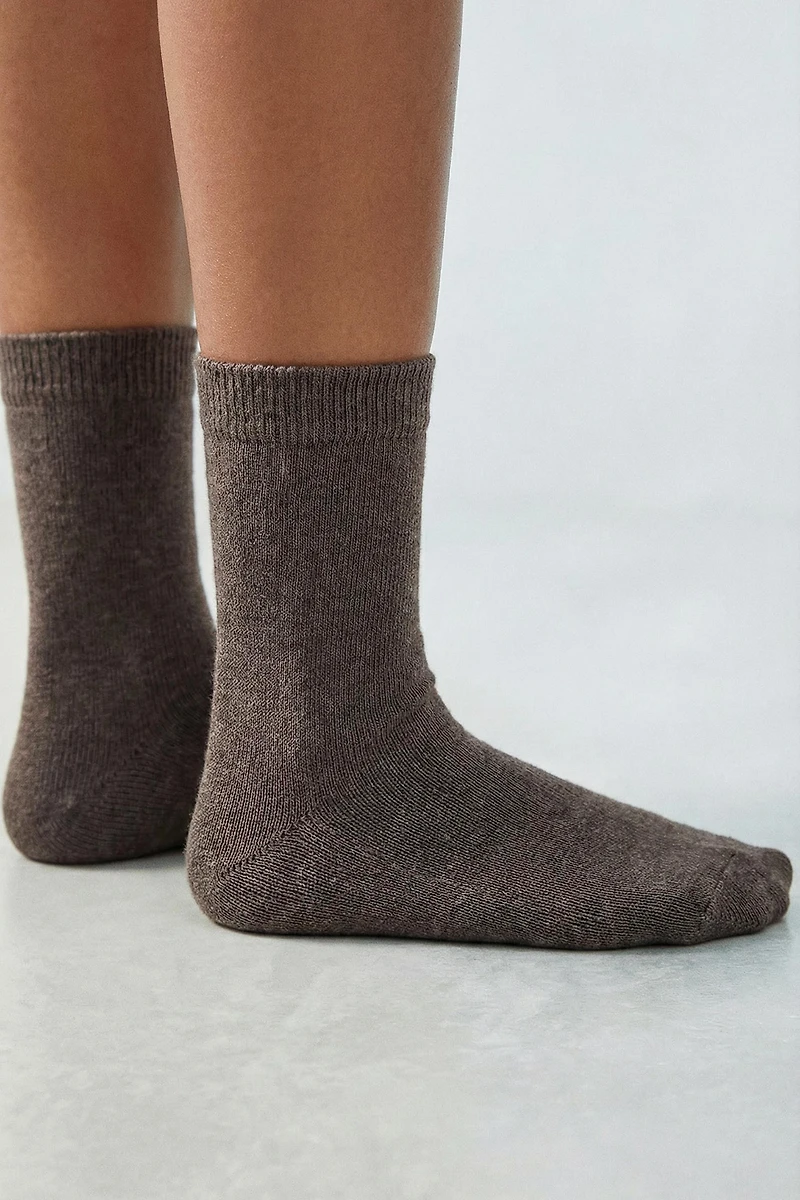 FIVE-PACK OF LONG PLAIN SOCKS