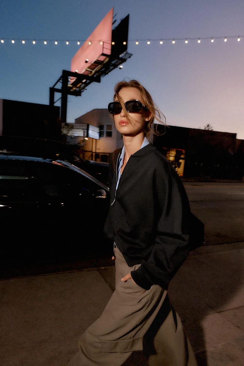 INTERLOCK BOMBER JACKET