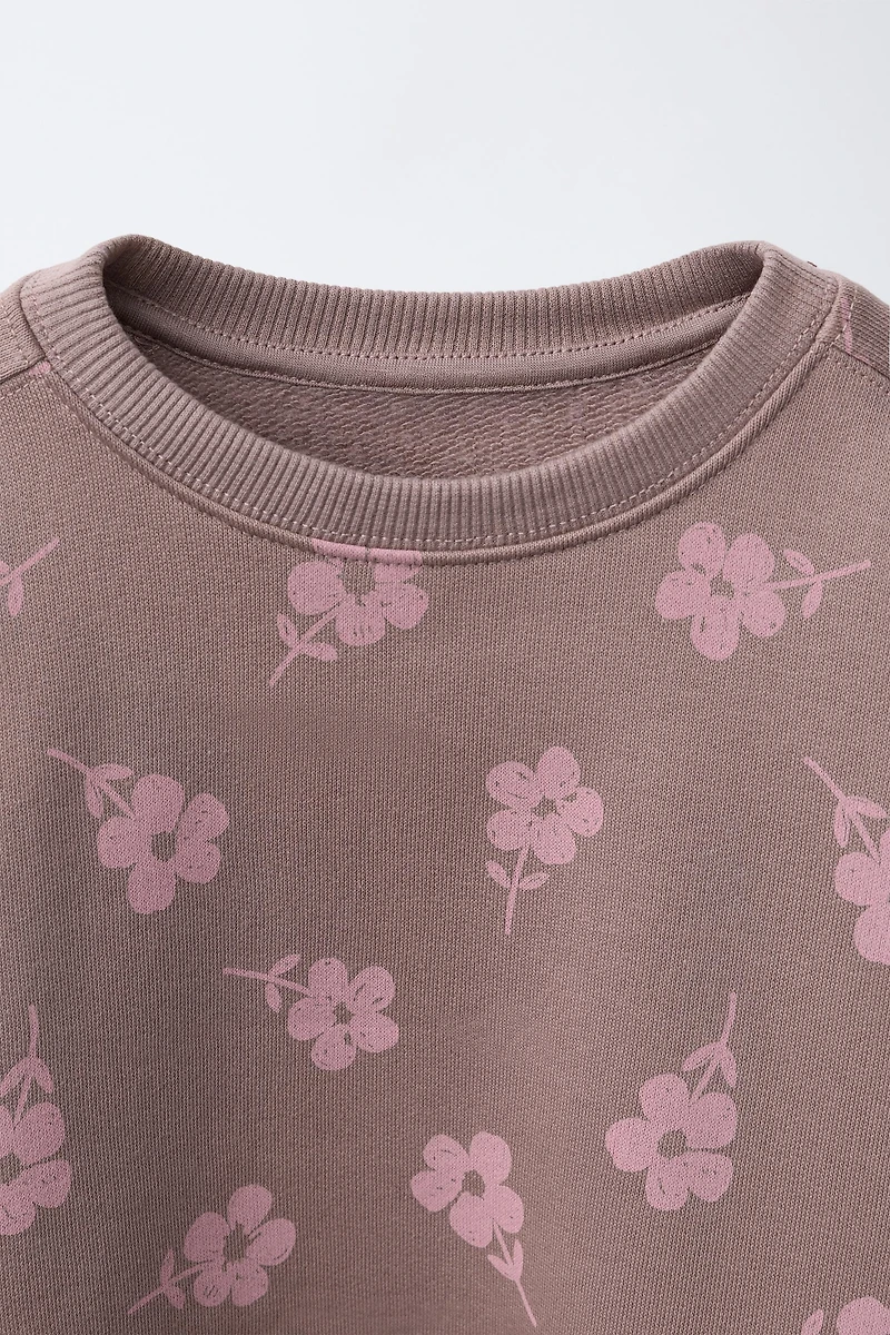 FLORAL SWEATSHIRT AND LEGGING SET