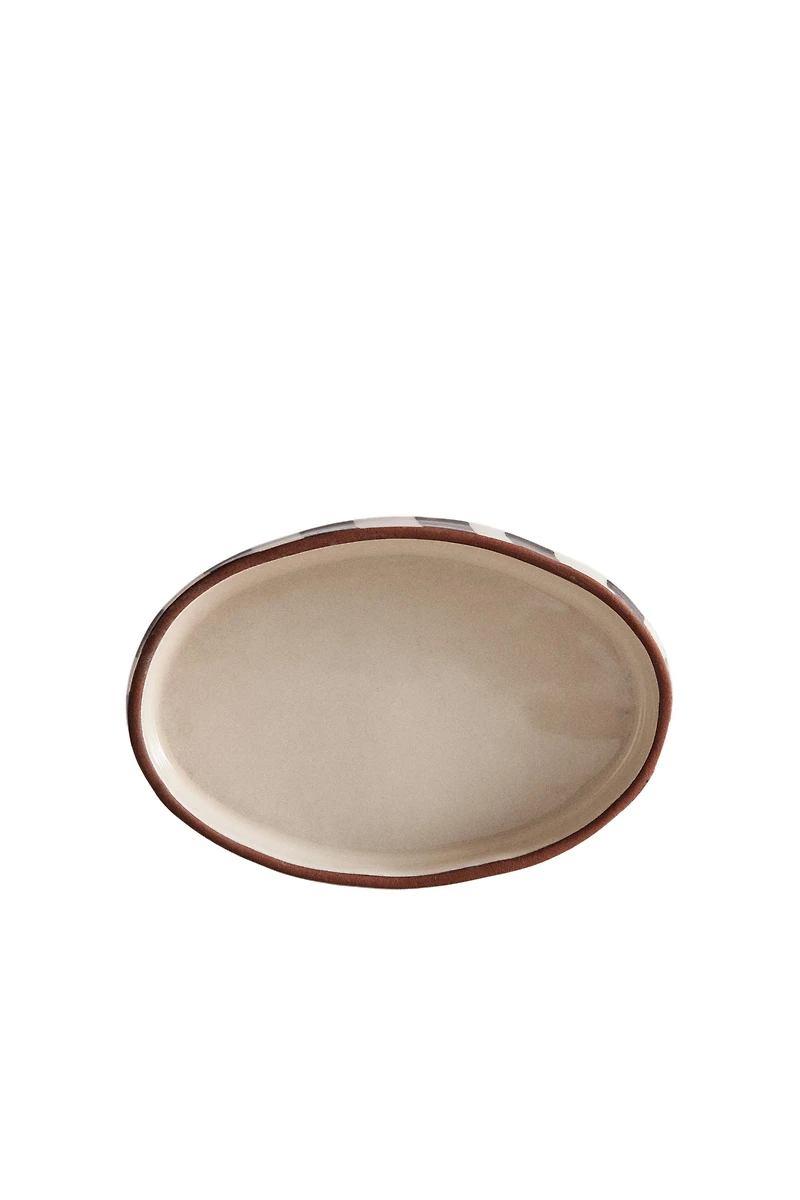 PORTE-SAVON RAYURES MARRON