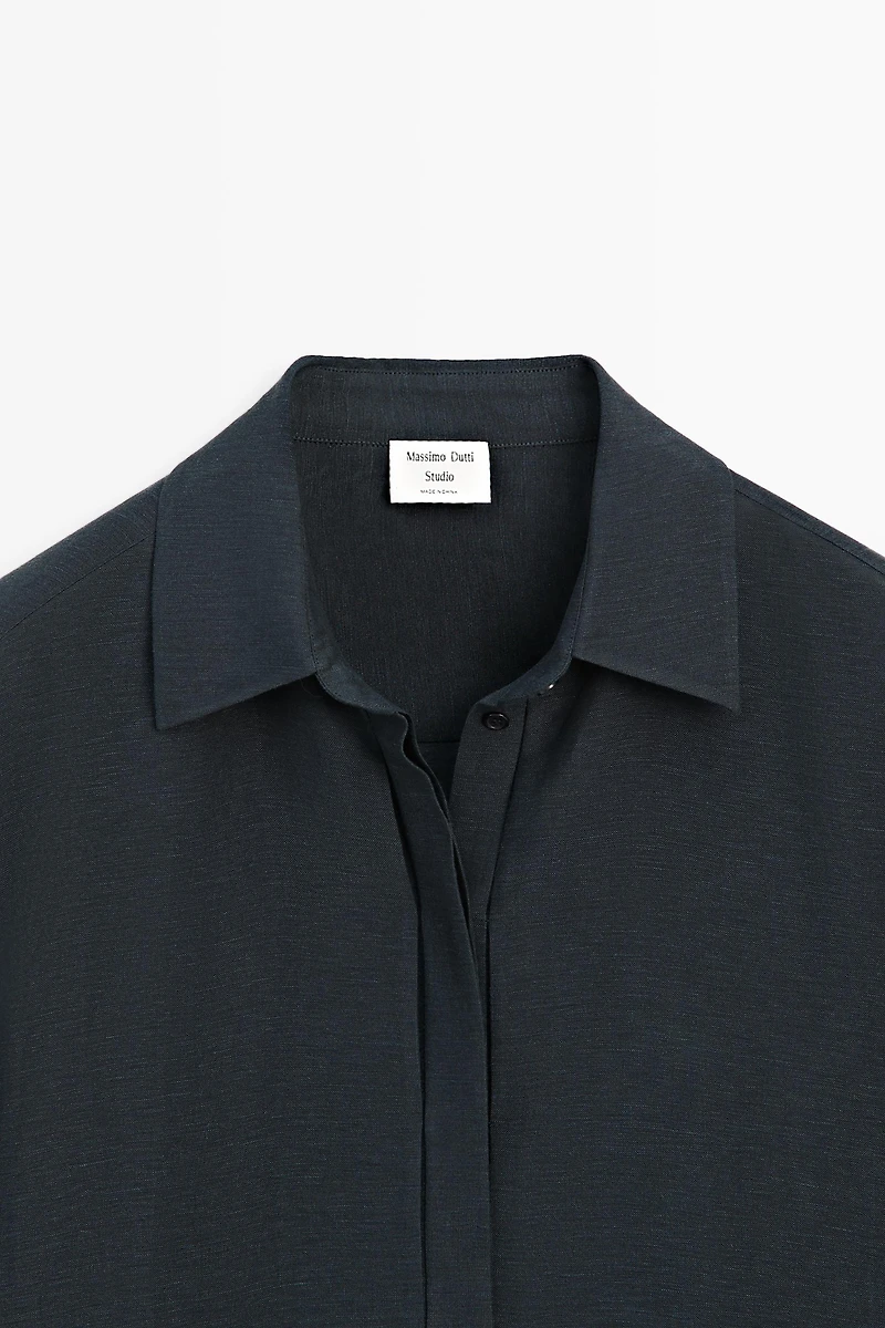 STUDIO semi-sheer flowing shirt