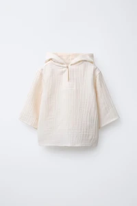TEXTURED HOODED SHIRT