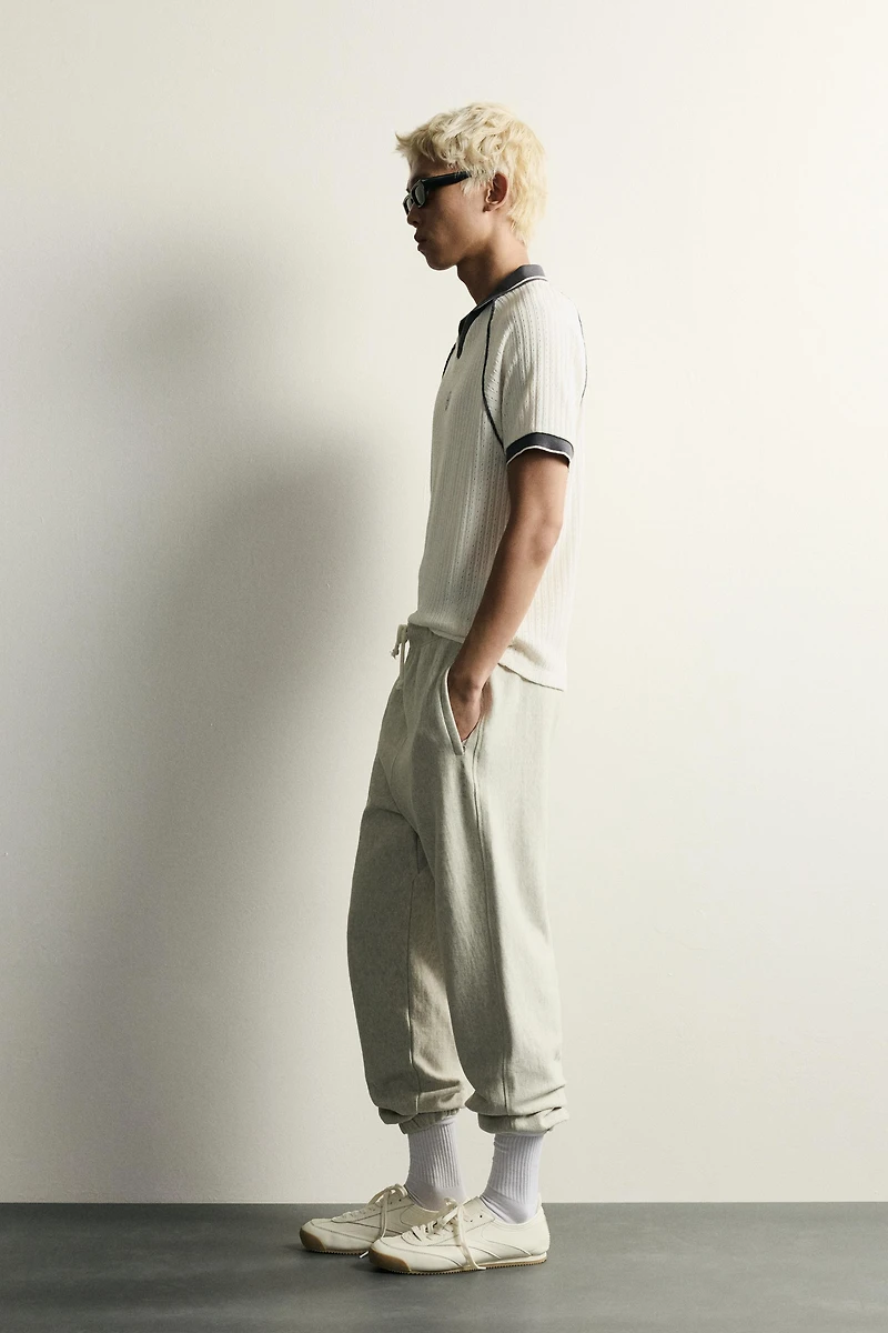 RETRO SOCCER JACQUARD CONTRAST POLO