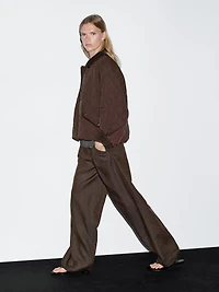 Short lightweight jacket with corduroy detail
