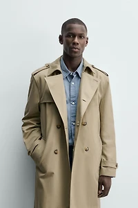REGULAR FIT DOUBLE BREASTED TRENCH COAT