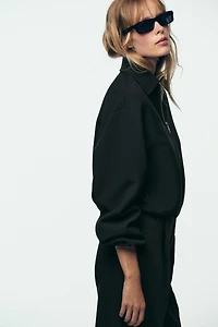 ZIP-UP GATHERED JACKET