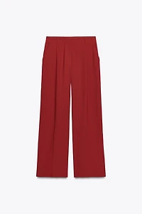 PLEATED WIDE LEG PANTS