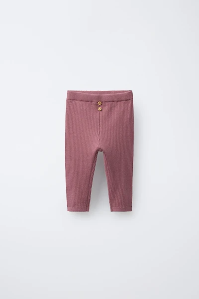 LEGGING CÔTELÉ À BOUTONS