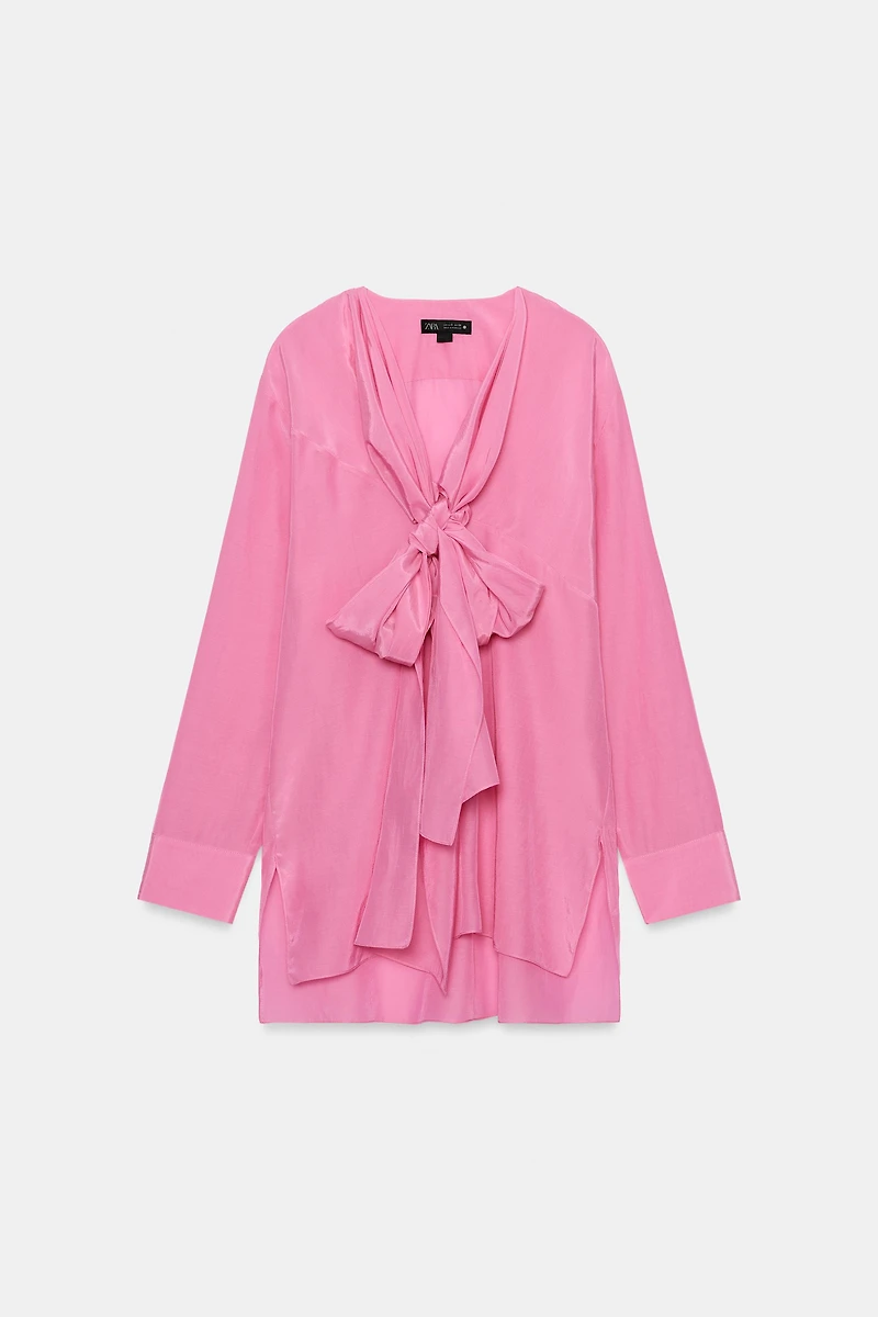 BLOUSE FLUIDE À NŒUDS ZW COLLECTION