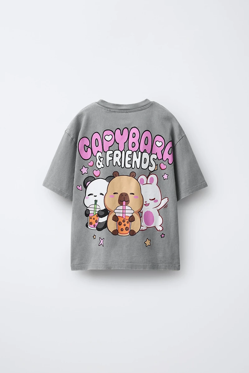 CAPYBARA CAPYFUN © WASHED EFFECT T-SHIRT