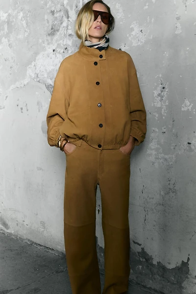 BLOUSON BOMBER EN CUIR ZW COLLECTION ÉDITION LIMITÉE