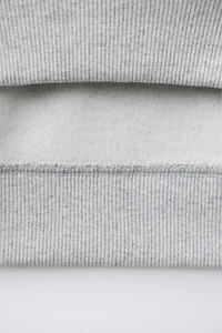 FLOCKED TEXT PRINT SWEATSHIRT