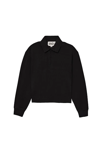 CROPPED FIT COTTON POLO SHIRT