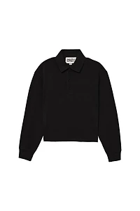 CROPPED FIT COTTON POLO SHIRT