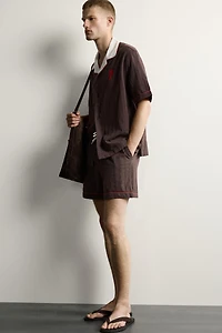 TOMATO EMBROIDERY SHORTS