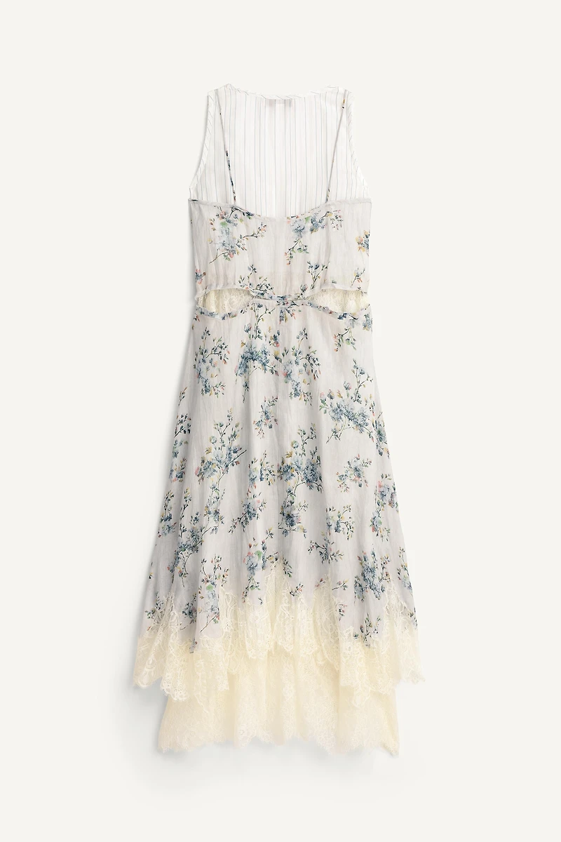 LIMITED EDITION RAMIE PRINTED DRESS