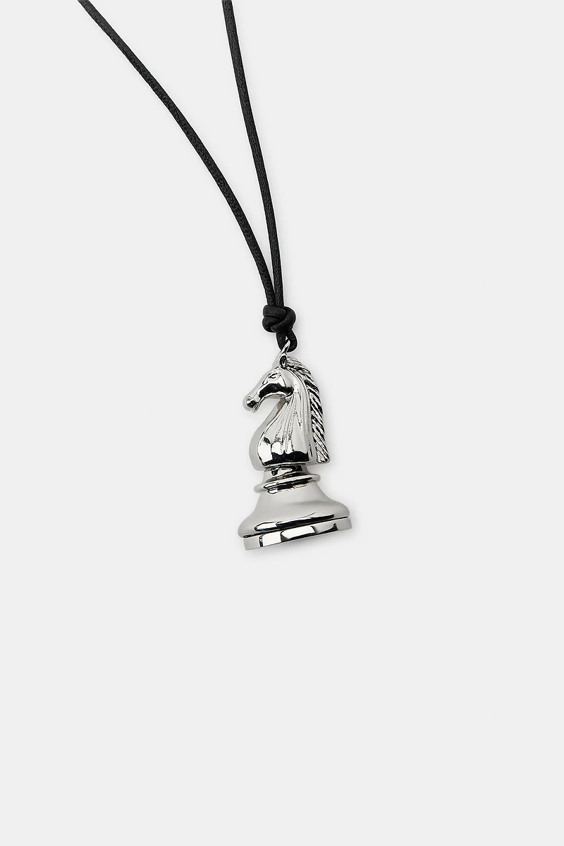 CHESS PIECE CORD NECKLACE