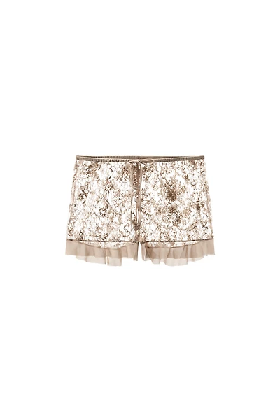 RUFFLED LACE SHORTS