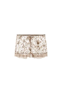 RUFFLED LACE SHORTS