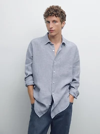 100% linen regular fit shirt