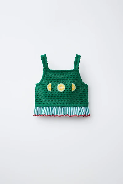 CASA LAWA X ZARA KIDS CROCHET KNIT TOP