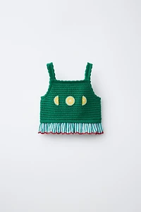 CASA LAWA X ZARA KIDS CROCHET KNIT TOP