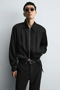 SHOULDER PAD BOMBER JACKET
